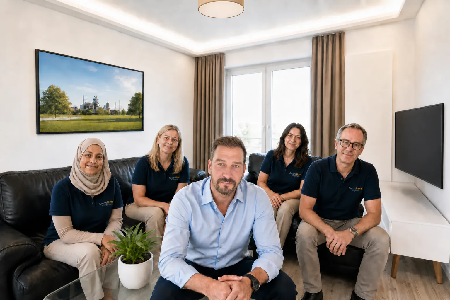 Visualised interim presentation of the SecondHome team in a Comfort Apartment
